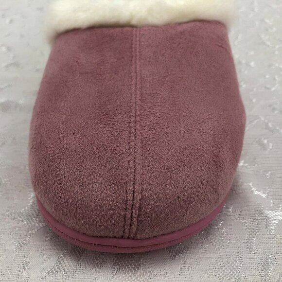 Cozy Memory Foam Fleece-Lined Faux Suede Pink Slippers Size Small (5-6) NWT - Picture 4 of 10